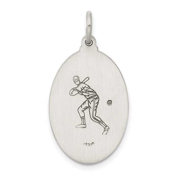 Sterling Silver St. Christopher Baseball Medal