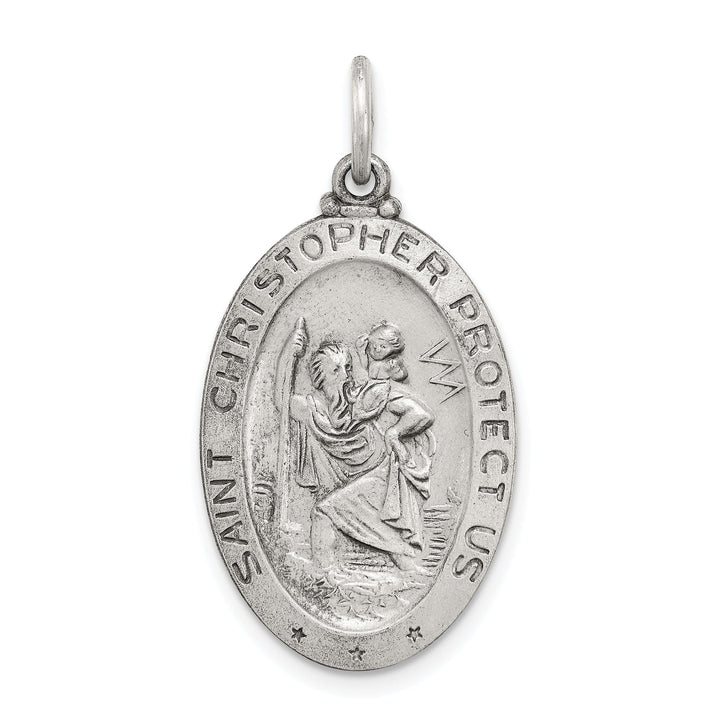 Sterling Silver St. Christopher Baseball Medal