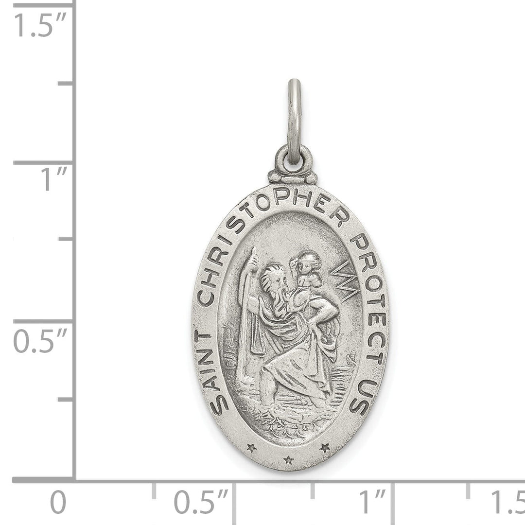 Sterling Silver St.Christopher Soccer Medal