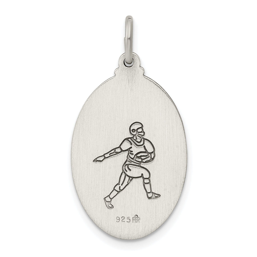 Sterling Silver St.Christopher Football Medal