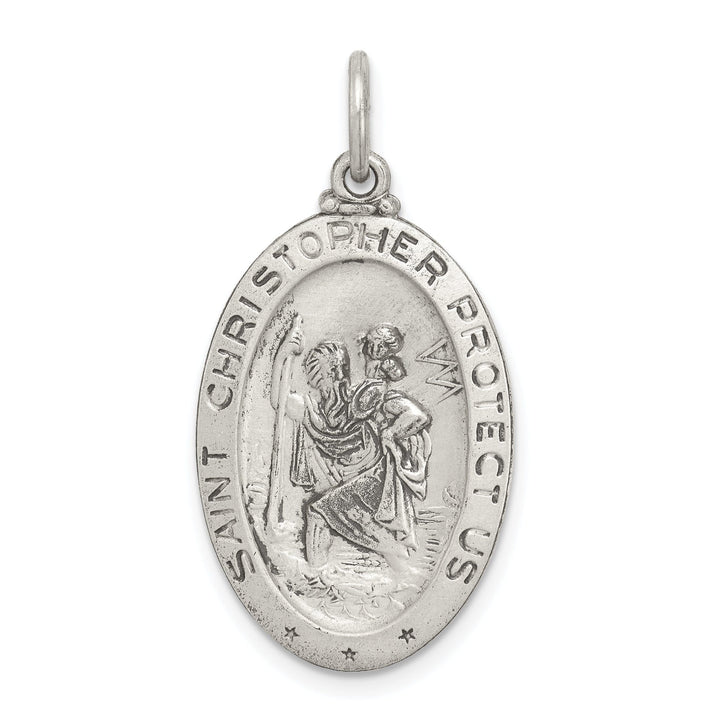 Sterling Silver St.Christopher Football Medal