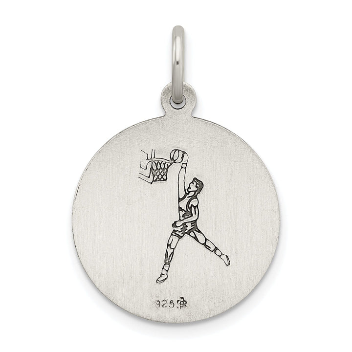 Sterling Silver St. Christopher Basketball Medal