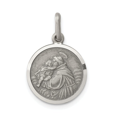 Sterling Silver Antiqued Saint Anthony Medal at $ 13.62 only from Jewelryshopping.com
