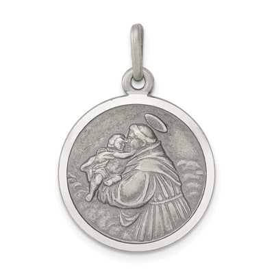 Sterling Silver Antiqued Saint Anthony Medal at $ 22.1 only from Jewelryshopping.com