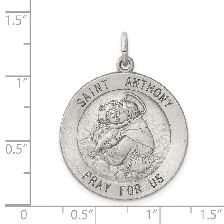 Sterling Silver Antiqued Saint Anthony Medal