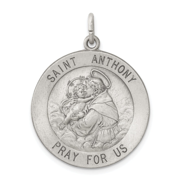 Sterling Silver Antiqued Saint Anthony Medal