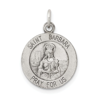 Sterling Silver Antiqued Saint Barbara Medal at $ 14.62 only from Jewelryshopping.com