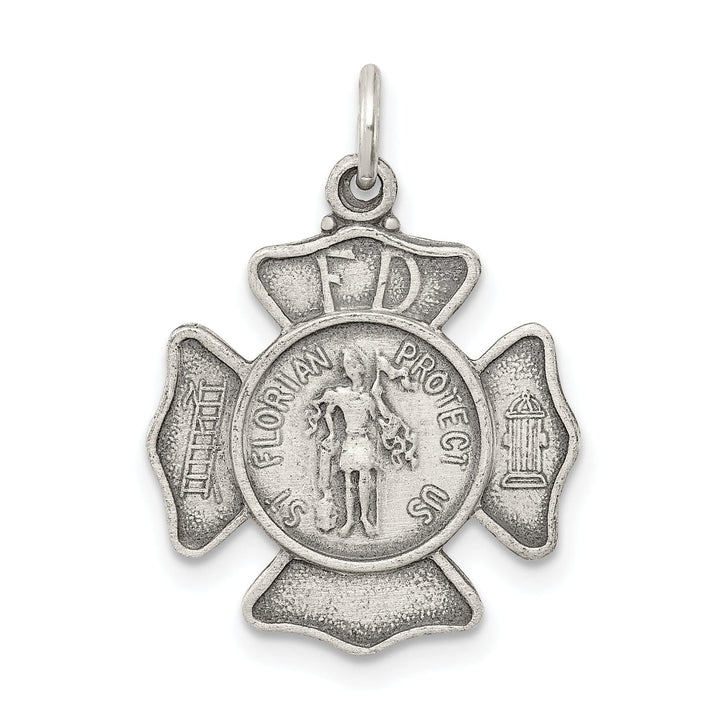 Sterling Silver Saint Florian Badge Medal