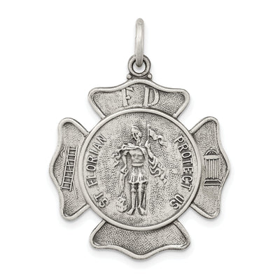 Sterling Silver Saint Florian Badge Medal at $ 49.46 only from Jewelryshopping.com