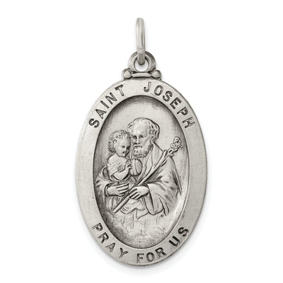 Sterling Silver Antiqued Saint Joseph Medal at $ 39.9 only from Jewelryshopping.com