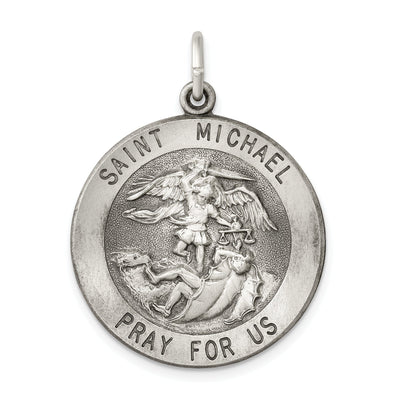 Sterling Silver Antiqued Saint Michael Medal at $ 45.5 only from Jewelryshopping.com