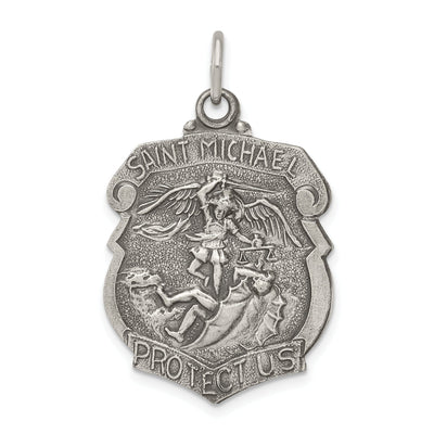 Sterling Silver St. Michael Badge Medal at $ 46.64 only from Jewelryshopping.com