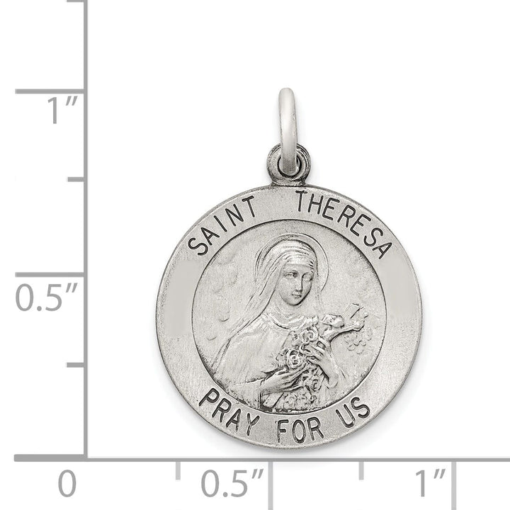 Sterling Silver St. Theresa Medal