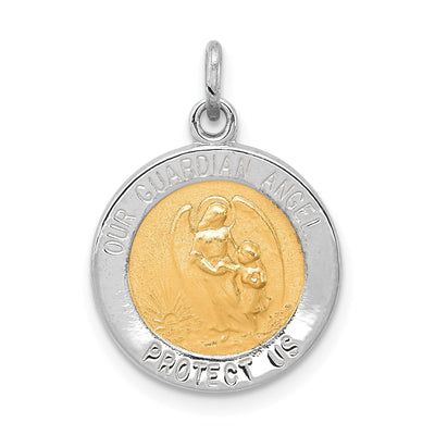 Sterling Silver Vermeil Guardian Angel Medal at $ 28.92 only from Jewelryshopping.com