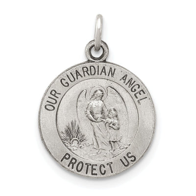 Sterling Silver Antiqued Guardian Angel Medal at $ 14.62 only from Jewelryshopping.com