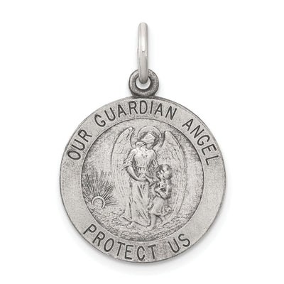 Sterling Silver Antiqued Guardian Angel Medal at $ 22.3 only from Jewelryshopping.com