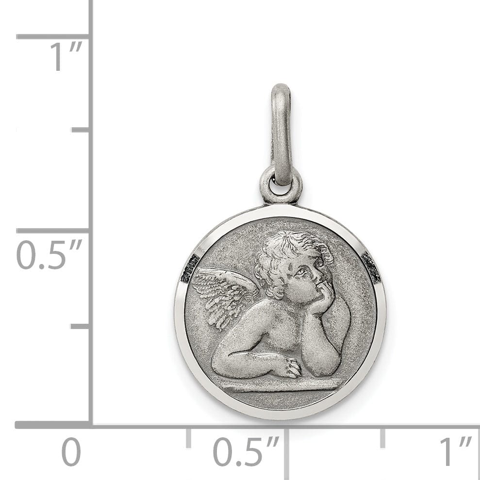 Sterling Silver Antiqued Raphael Angel Charm