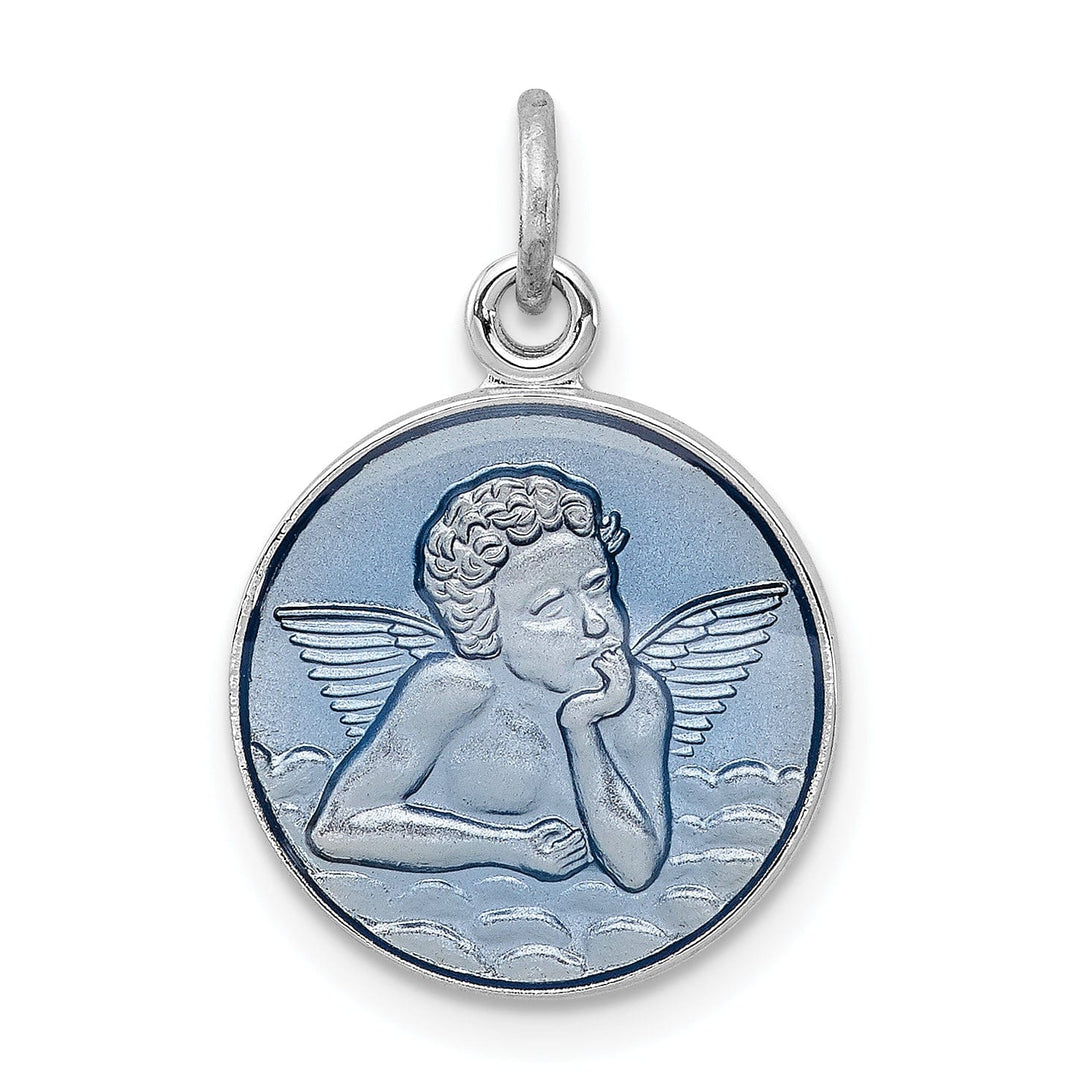 Sterling Silver Blue Epoxy Angel Charm
