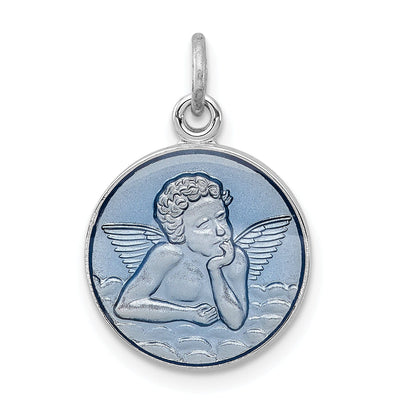 Sterling Silver Blue Epoxy Angel Charm at $ 29.86 only from Jewelryshopping.com