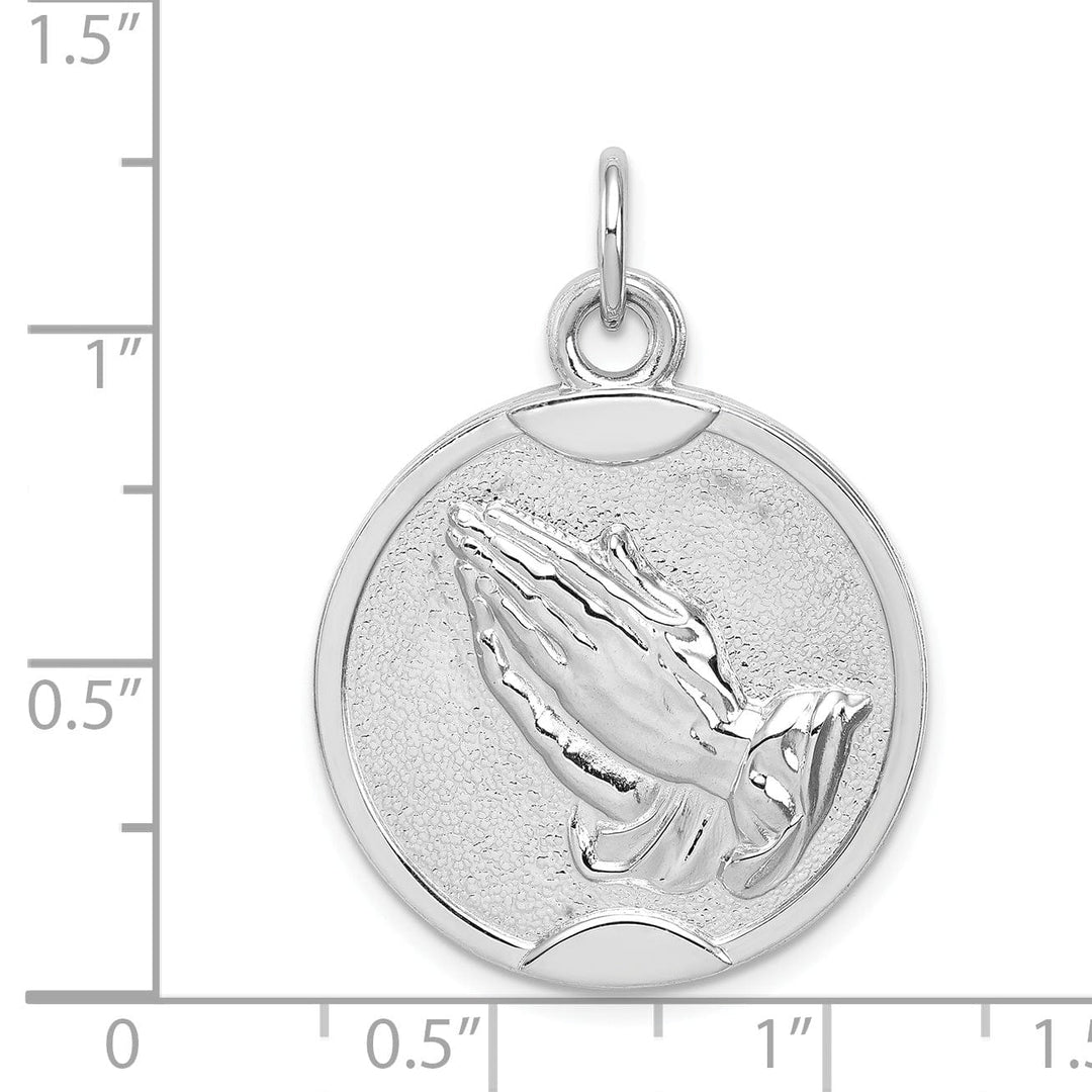 Sterling Silver Praying Hands Medal