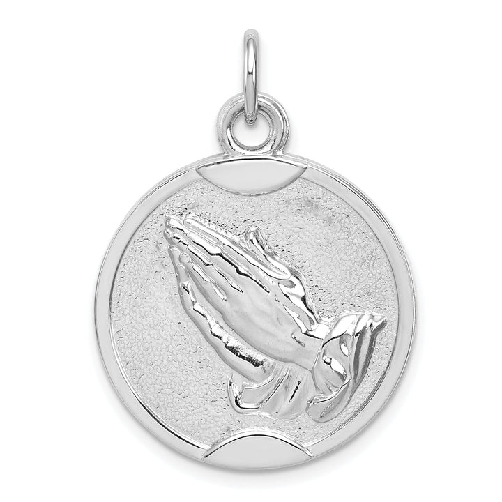 Sterling Silver Praying Hands Medal