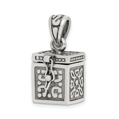 Sterling Silver Square Prayer Box Pendant at $ 67.18 only from Jewelryshopping.com