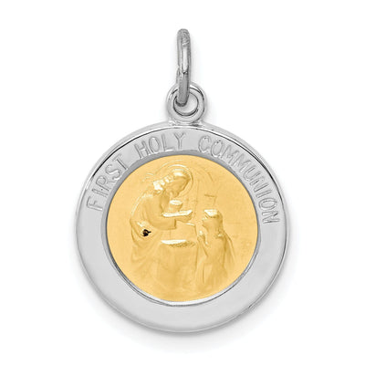 Sterling Silver Vermeil Holy Communion Medal at $ 26.57 only from Jewelryshopping.com