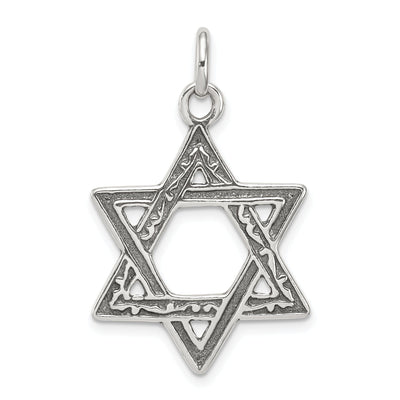Silver Antiqued Star of David Charm Pendant at $ 17.91 only from Jewelryshopping.com