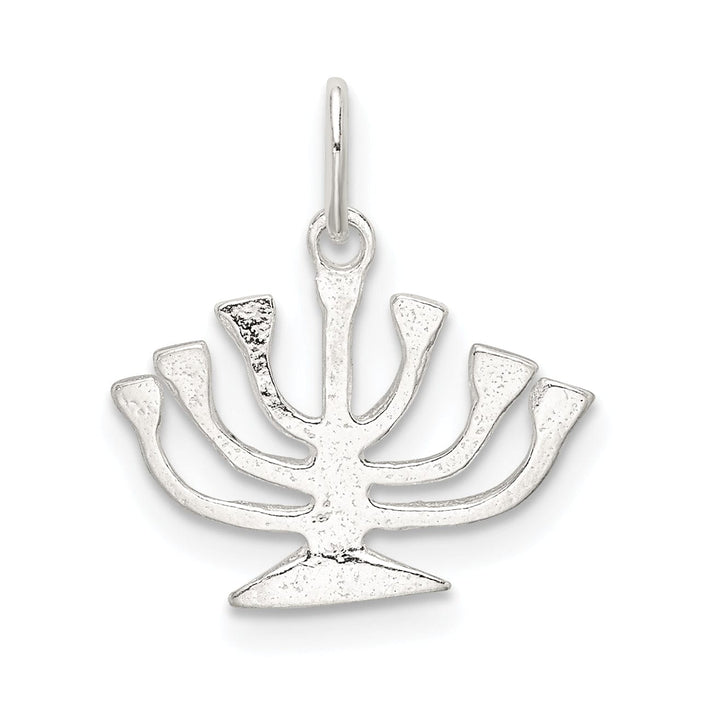 Sterling Silver Menorah Charm Pendant