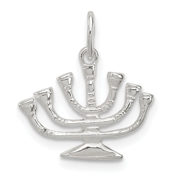 Sterling Silver Menorah Charm Pendant