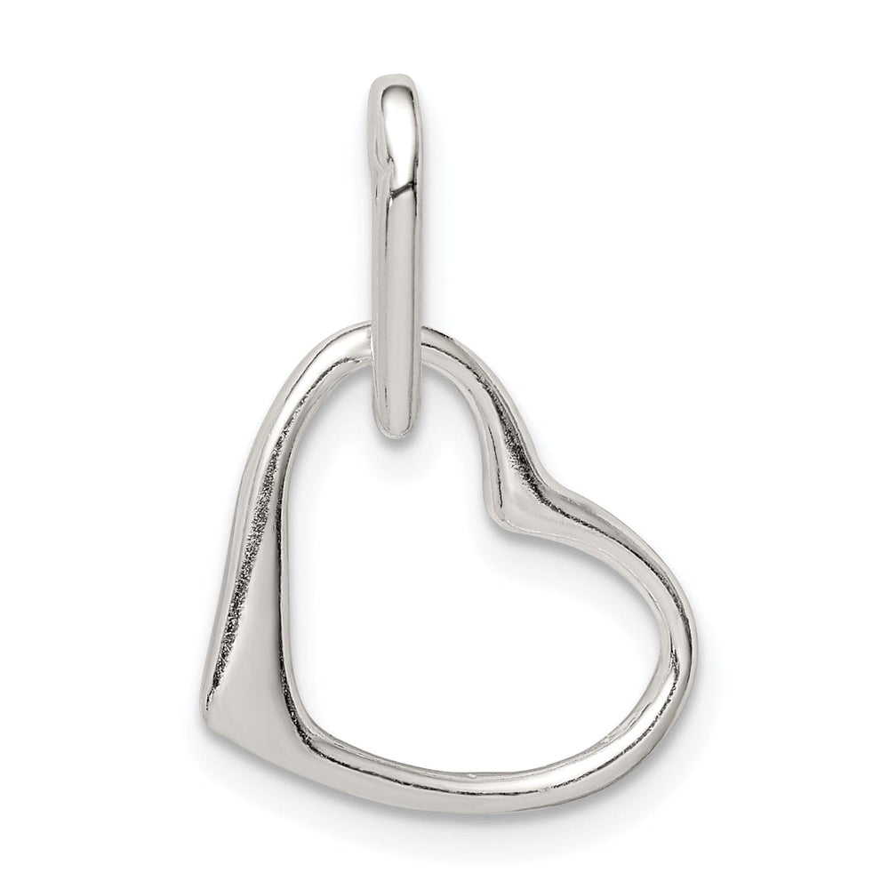 Sterling Silver Double Heart Slide Pendant