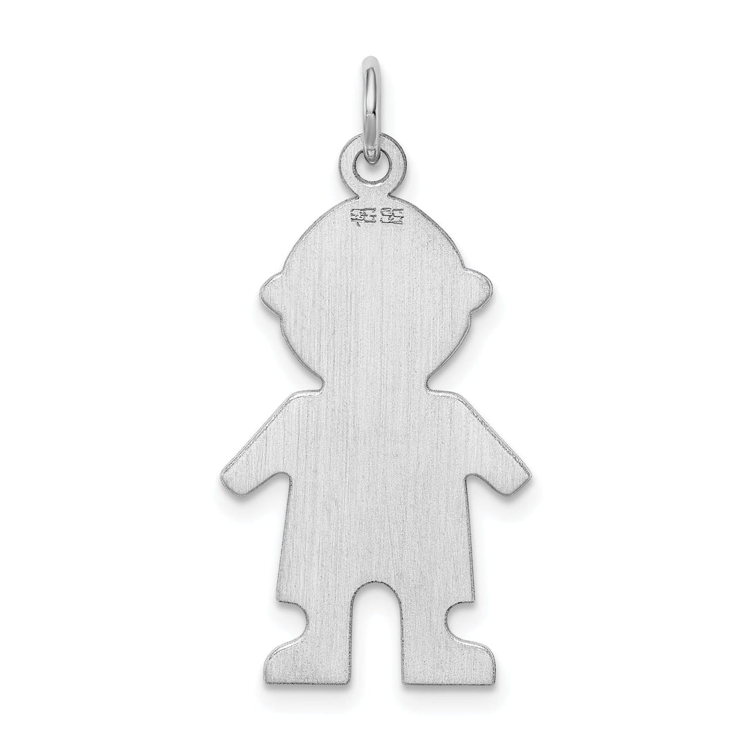 Sterling Silver Engravable Boy Disc Charm