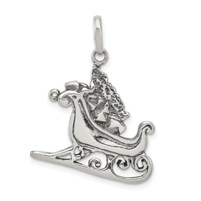 Sterling Silver Antiqued Sleigh Charm Pendant at $ 22.34 only from Jewelryshopping.com