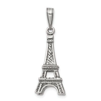 Silver Polished Finish 3-D Eiffel Tower Charm at $ 18.46 only from Jewelryshopping.com