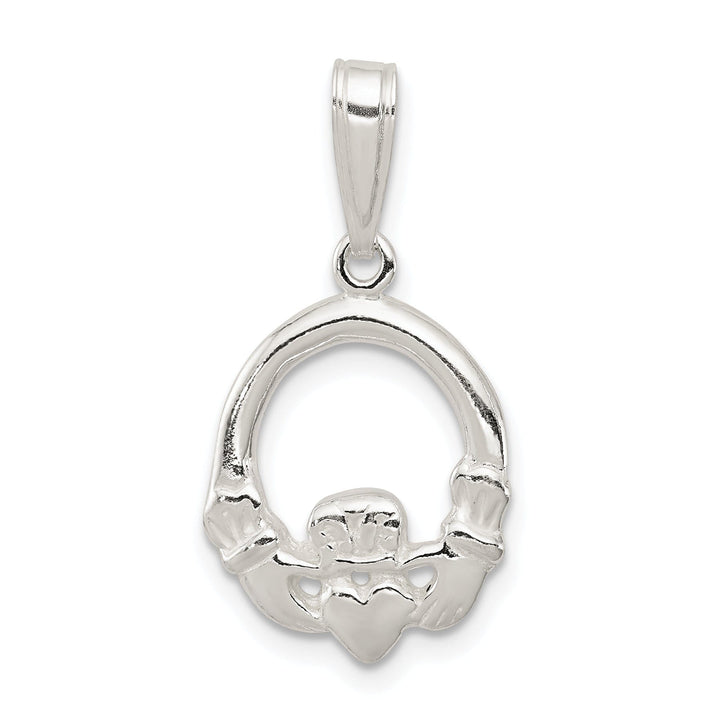 Sterling Silver Polished Finish Claddagh Charm