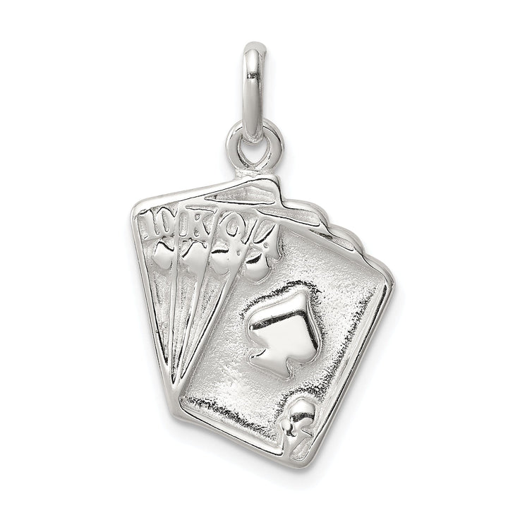 Sterling Silver Finished Playing Cards Charm