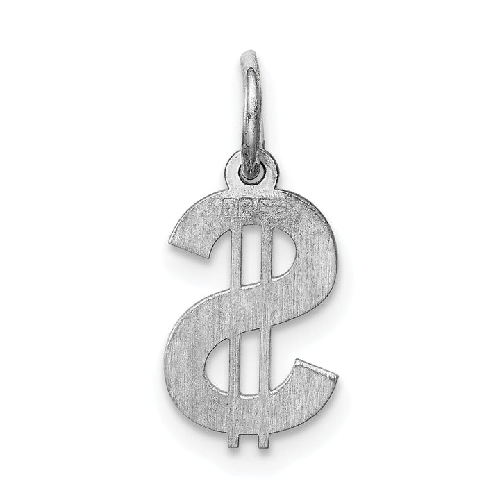 Sterling Silver Polished Dollar Sign Charm