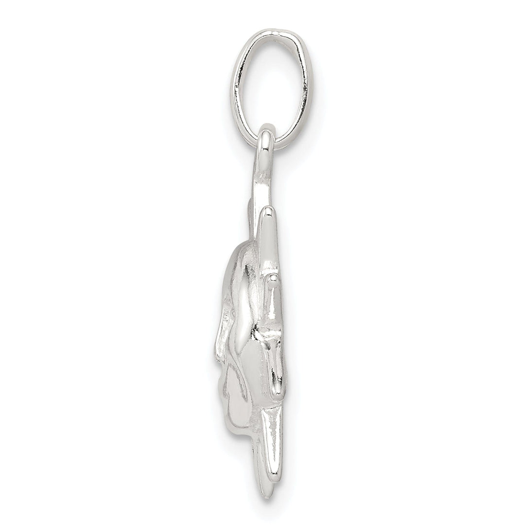 Silver Polished Finish Sun Charm Pendant