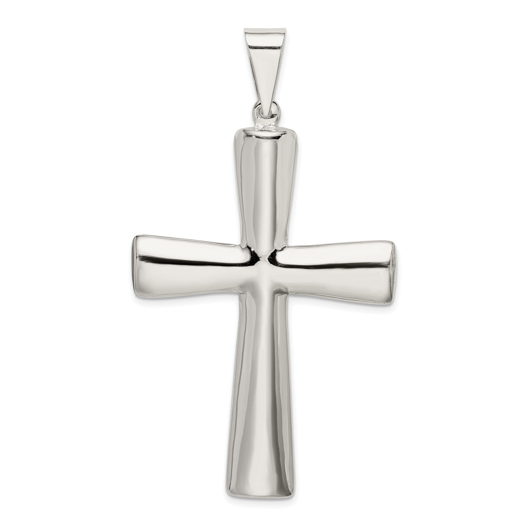 Hollow Sterling Silver 3-D Latin Cross Pendant