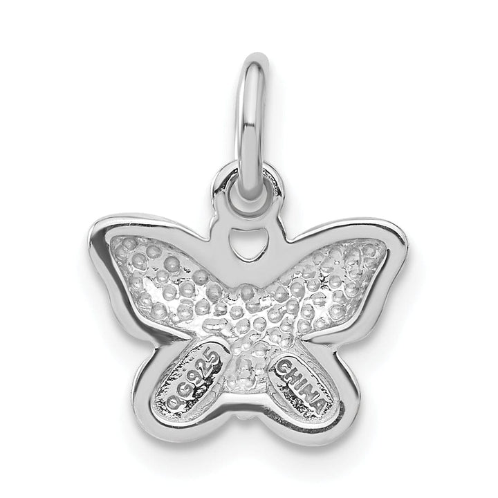 Sterling Silver Enameled Purple Butterfly Charm