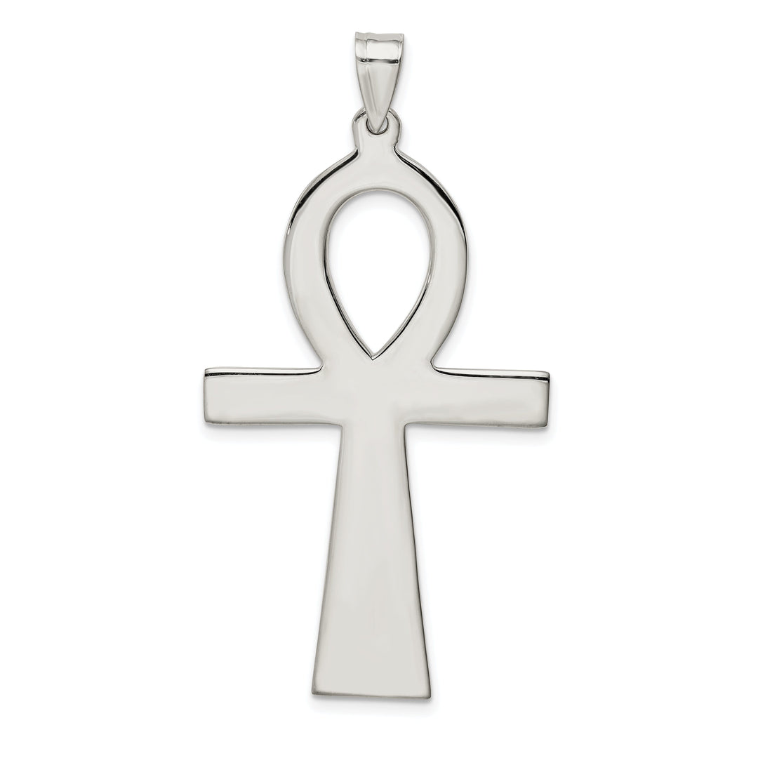 Soild Sterling Silver Ankh Cross Pendant