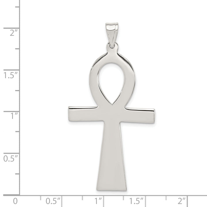 Soild Sterling Silver Ankh Cross Pendant