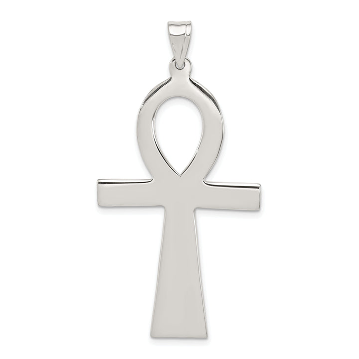 Soild Sterling Silver Ankh Cross Pendant