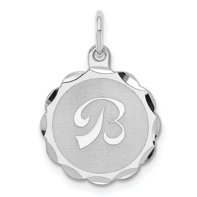 Sterling Silver Brocaded Initial B Charm at $ 22.53 only from Jewelryshopping.com