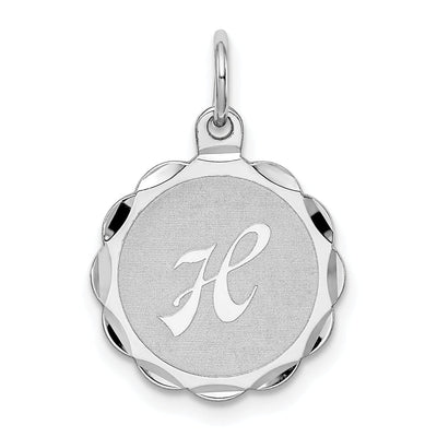 Sterling Silver Brocaded Initial H Charm at $ 22.53 only from Jewelryshopping.com