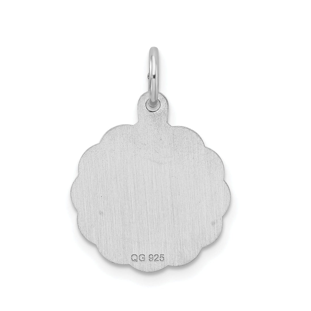 Sterling Silver Brocaded Initial I Charm