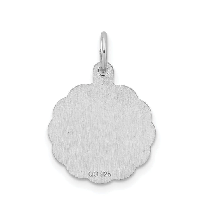 Sterling Silver Brocaded Initial I Charm