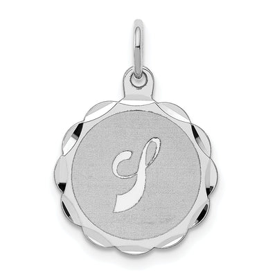 Sterling Silver Brocaded Initial J Charm at $ 22.53 only from Jewelryshopping.com