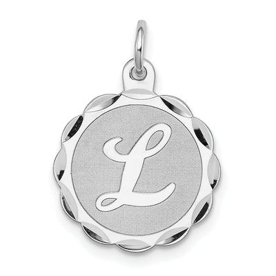 Sterling Silver Brocaded Initial L Charm at $ 22.53 only from Jewelryshopping.com