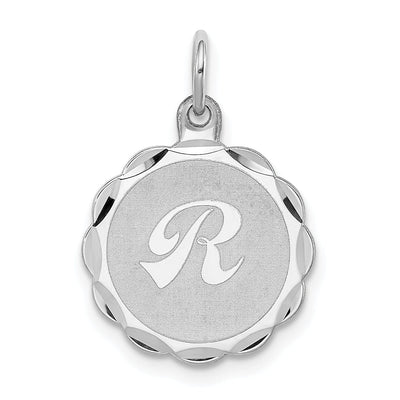 Sterling Silver Brocaded Initial R Charm at $ 22.51 only from Jewelryshopping.com